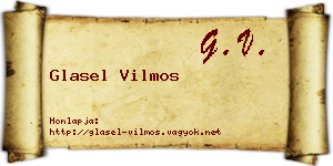 Glasel Vilmos névjegykártya